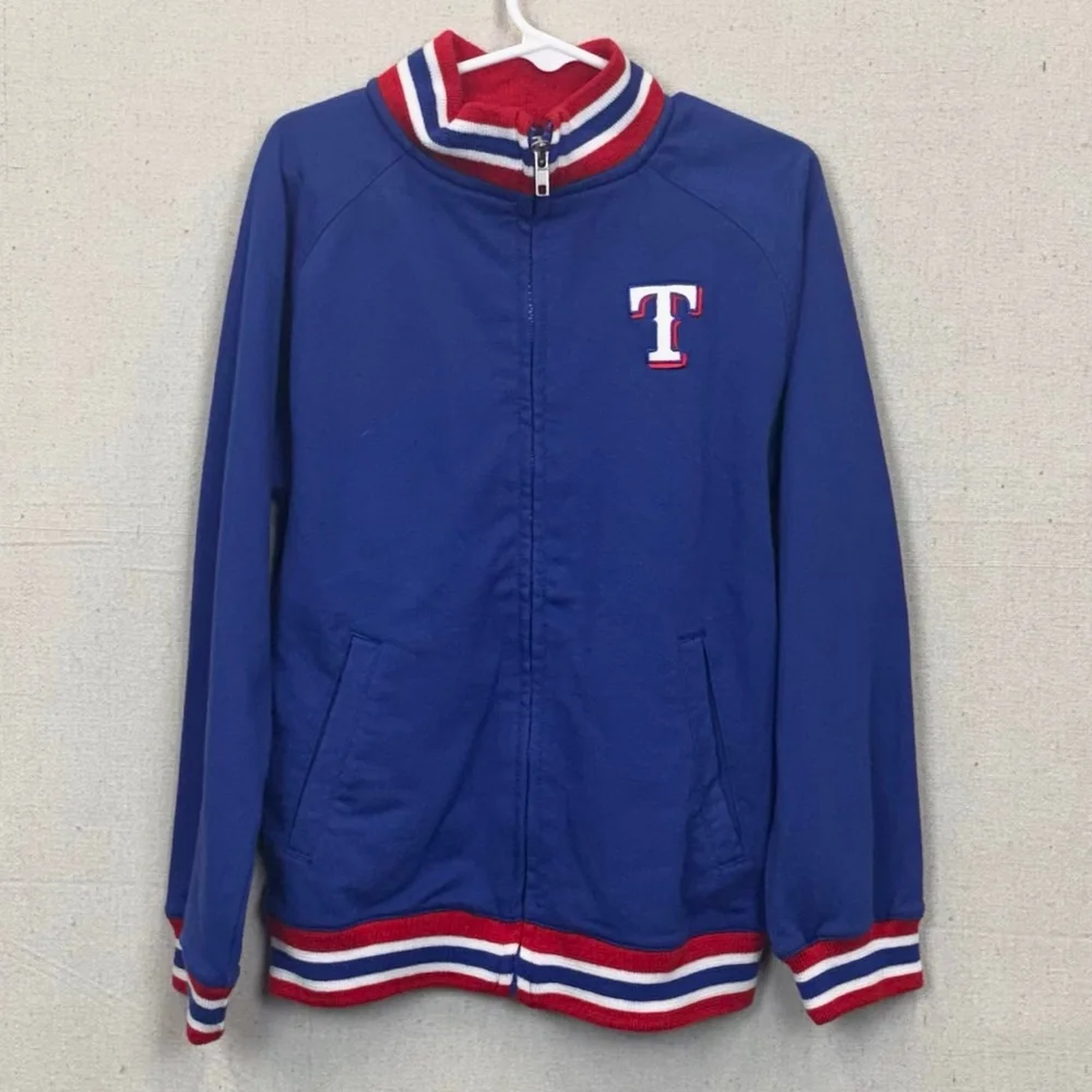 Boys Texas Ranger blue zip up jacket-7